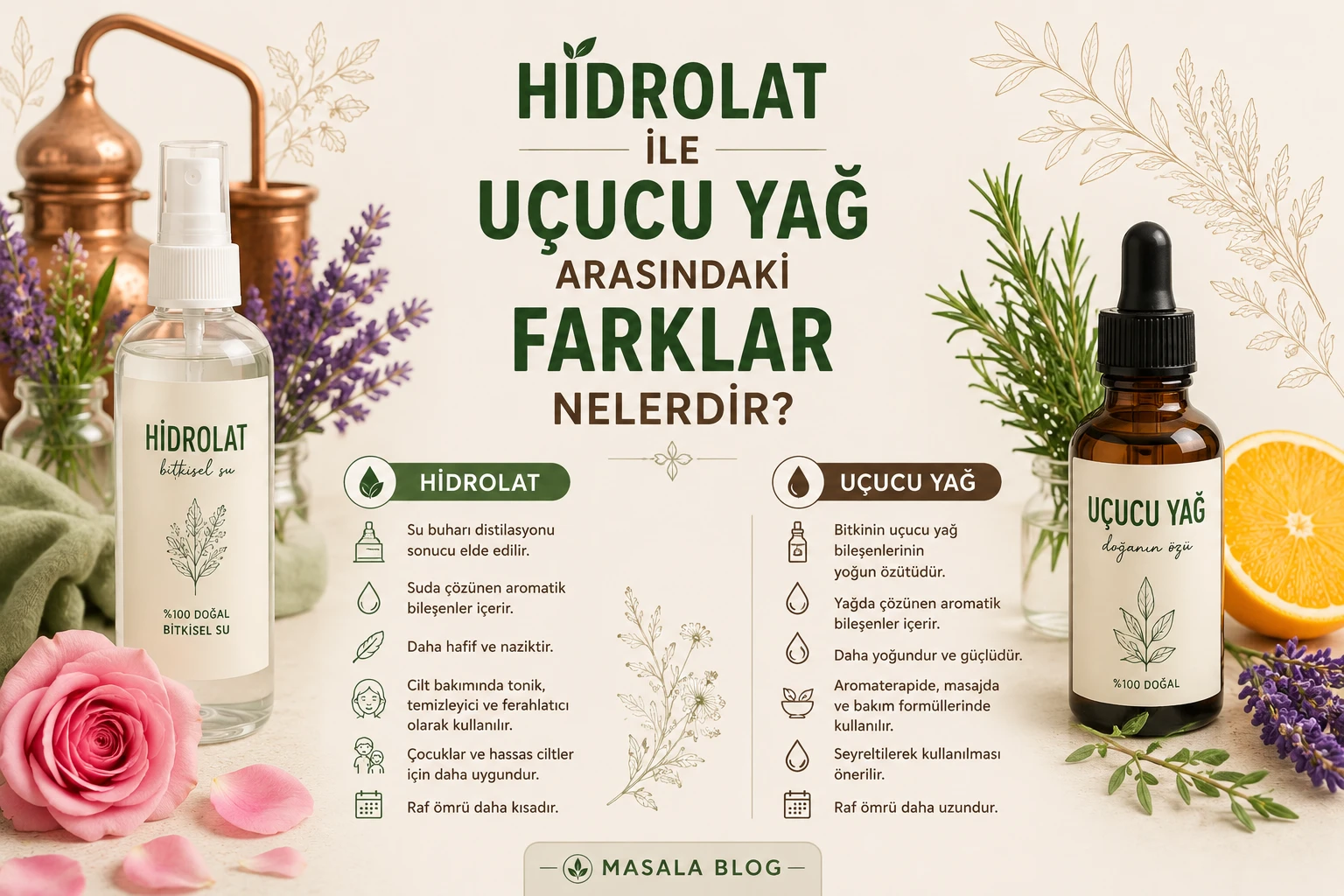 Hidrolat ile Uçucu Yağ Arasındaki Farklar Nelerdir?