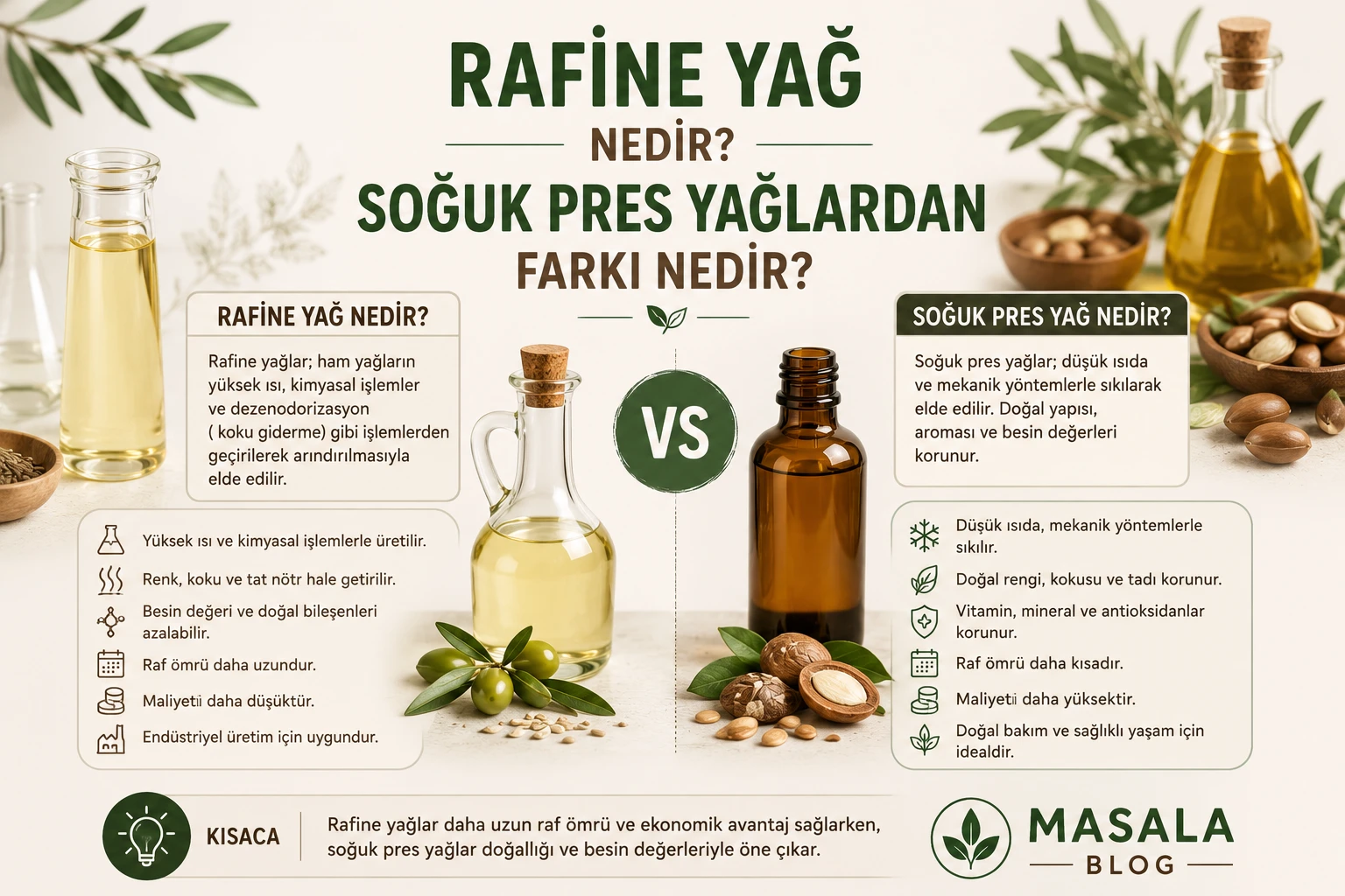 Rafine Yağ Nedir? Soğuk Pres Yağlardan Farkı Nedir?